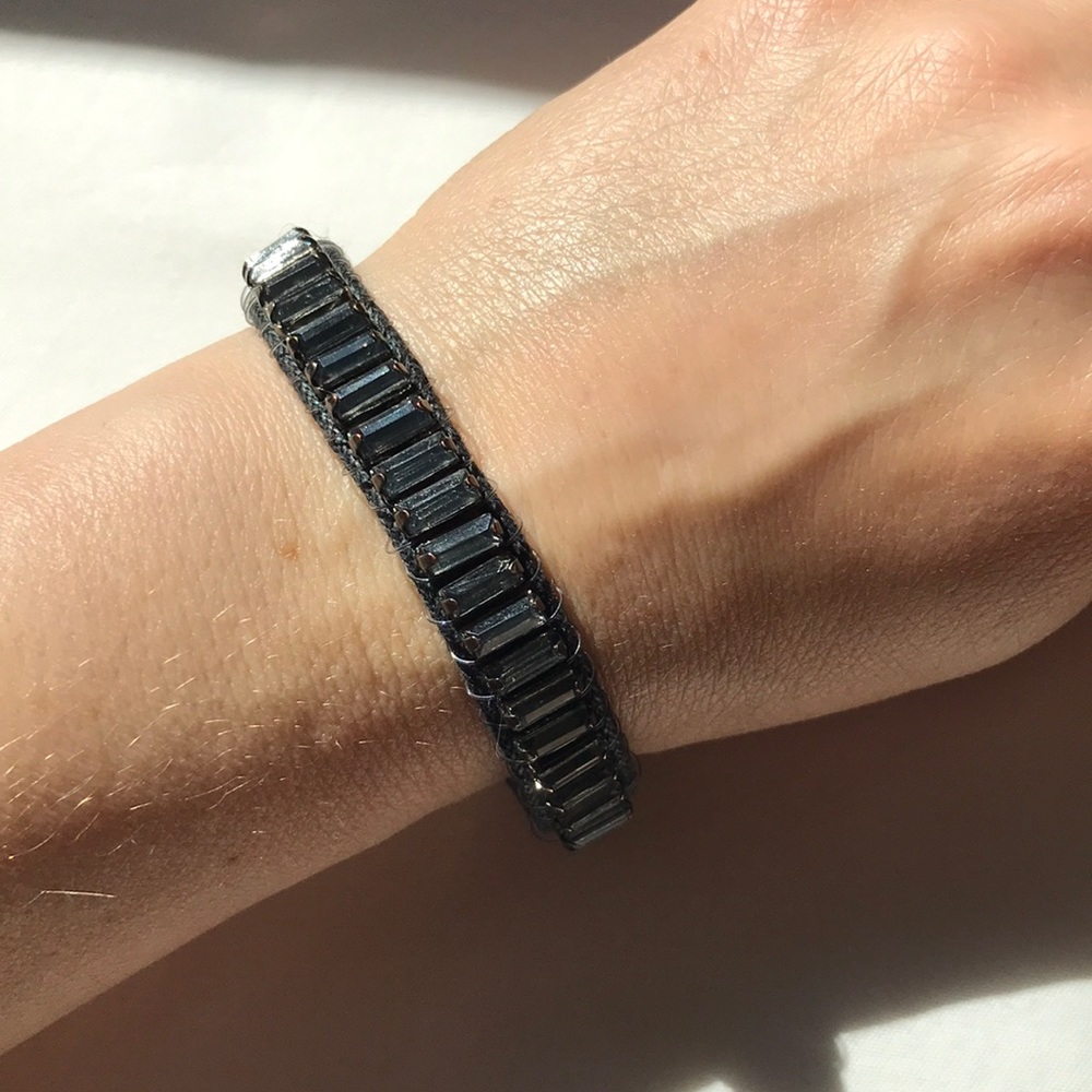 Rope and crystal bracelet